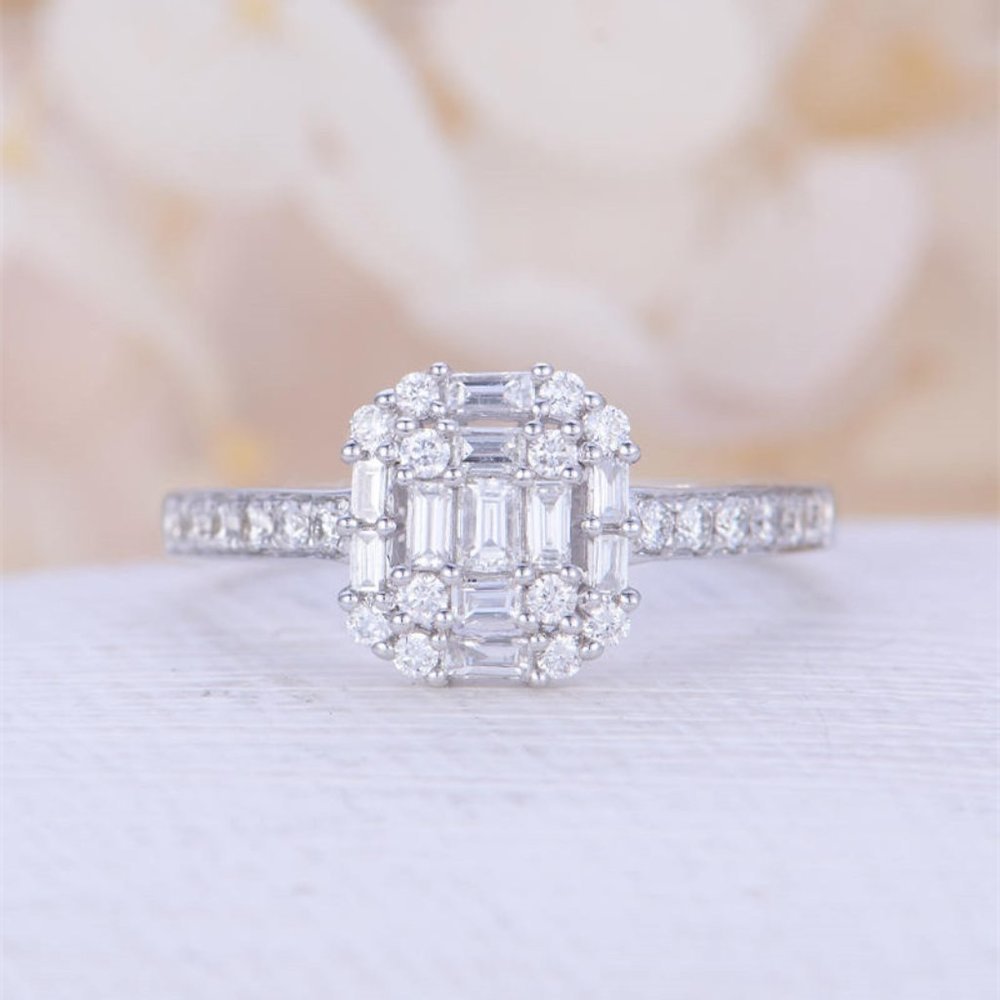 Wedding/Engagement Square Classical Cubic Silver Ring For Women, Vip194